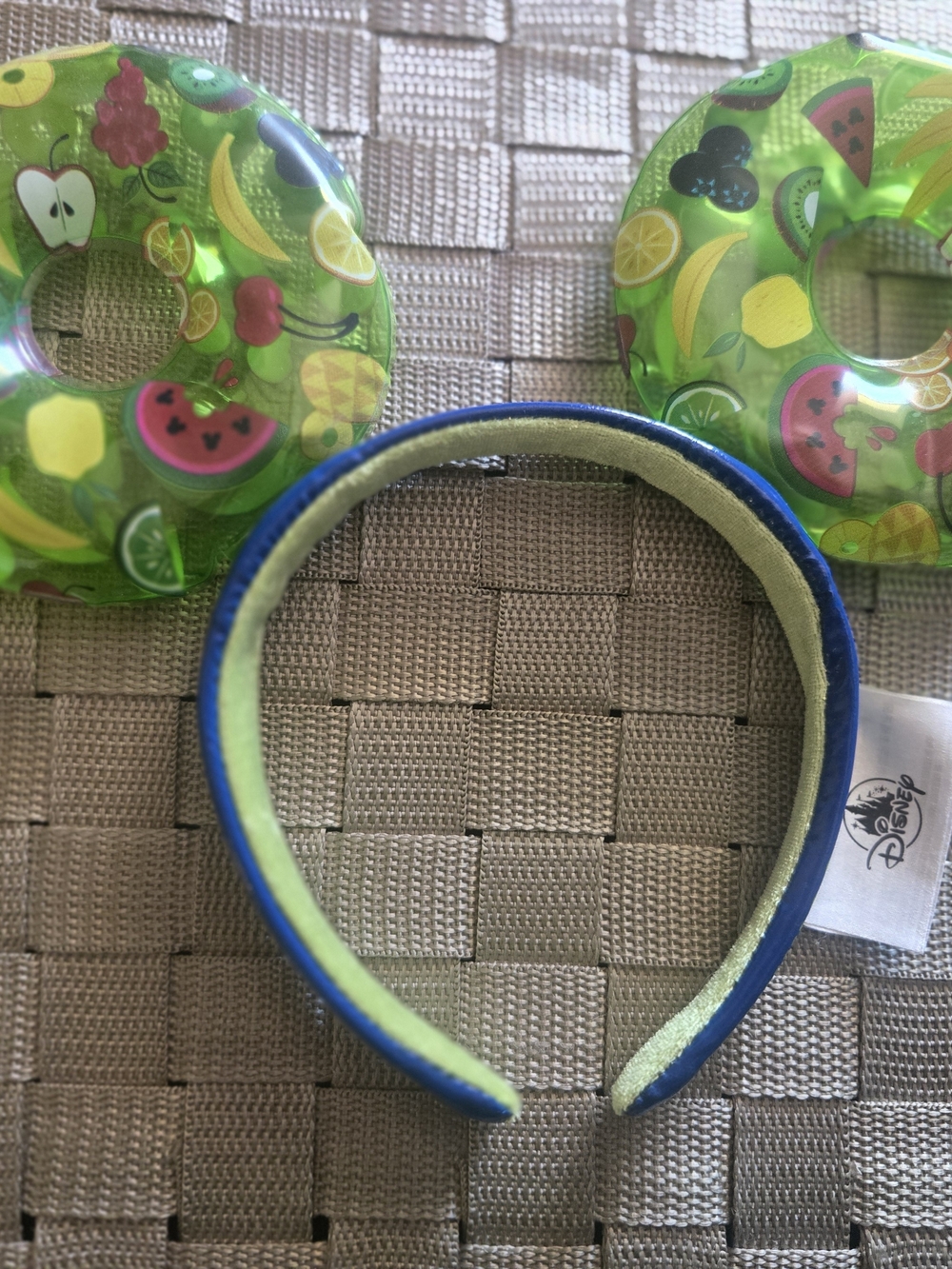 Disney Blue and Lime Inflatable Fruit Print Mickey Ears